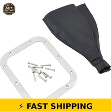 Speedway Motors Rectangular Vinyl Shifter Boot - Polished Stainless Base