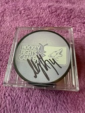 Niklas Hjalmarsson Arizona Coyotes Signed Hockey Fights Cancer Mystery Puck