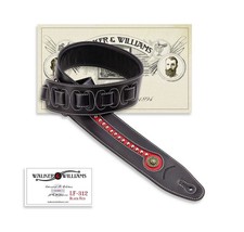 Walker  Williams Black  Red Western Style Padded Guitar Strap wit... Fast Ship