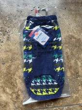 Top Paw Trendy Knit Dog Sweater Blue Multi Herringbone Extra Small Warm Winter