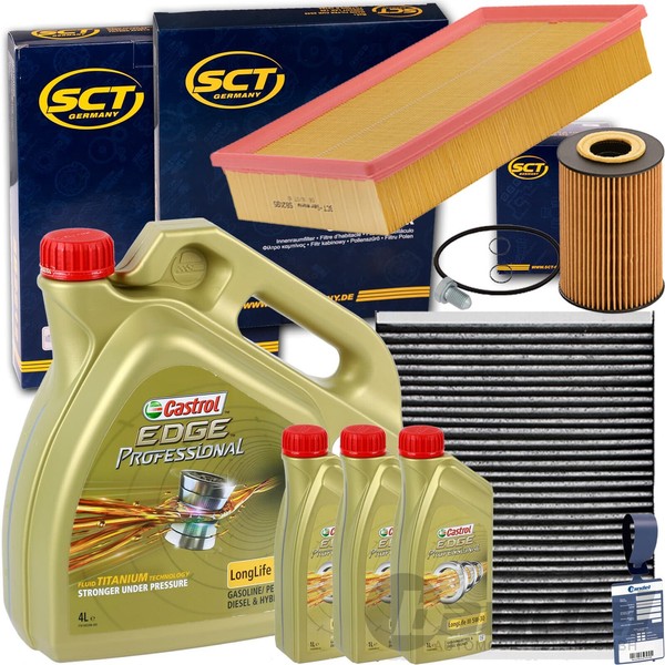 Inspektionspaket+Castrol 5W30 ÖL 2.0 TDI FüR VW T5 T6 BUS Multivan Transporter-image