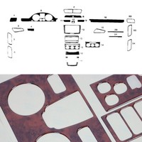 Innenraum Dekor Cockpit FüR VW Passat B6 2005-2010 Wurzelholz Optik 21Tlg