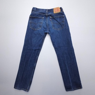 Levi's 505 Straight Leg Regular Fit Jeans Mens 30 x 30 Dark Wash 100% Cotton