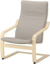 IKEA POANG Poltrona in Betulla con Cuscino Knisa Beige Chiaro Relax Casa