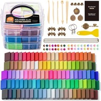 Polymer Clay Set, 112 Knete Set, Modelliermasse OfenhäRtend, Ton Mit 112 Farben