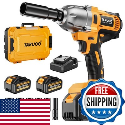 Takuoo IW-001 Cordless 1/2 in Brushless Impact Wrench 1200N.m 900Ft-lbs