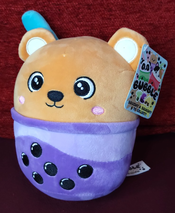 Bubble Tea Bear Plush - 8"" 20cm Cute Soft Toy - Official New With Tags