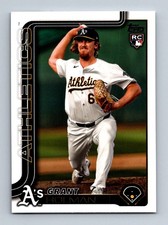 #634 2025 Topps BASE ] Grant Holman RC Athletics