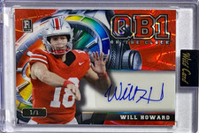Will Howard 1/1 Rookie Auto Wild Card QB1 On the Clock 2024. rookie card picture