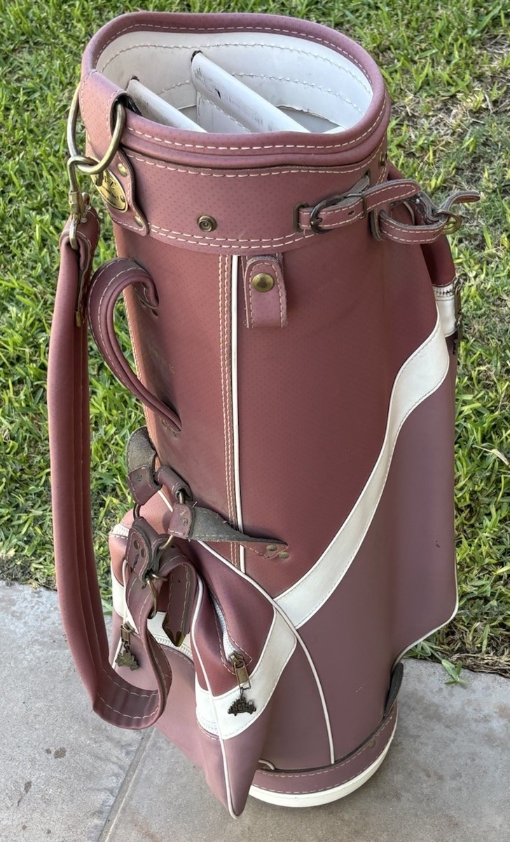 Vintage Hot Z ProGroup Golf Cart Bag 6-Way Divider Made USA Pink