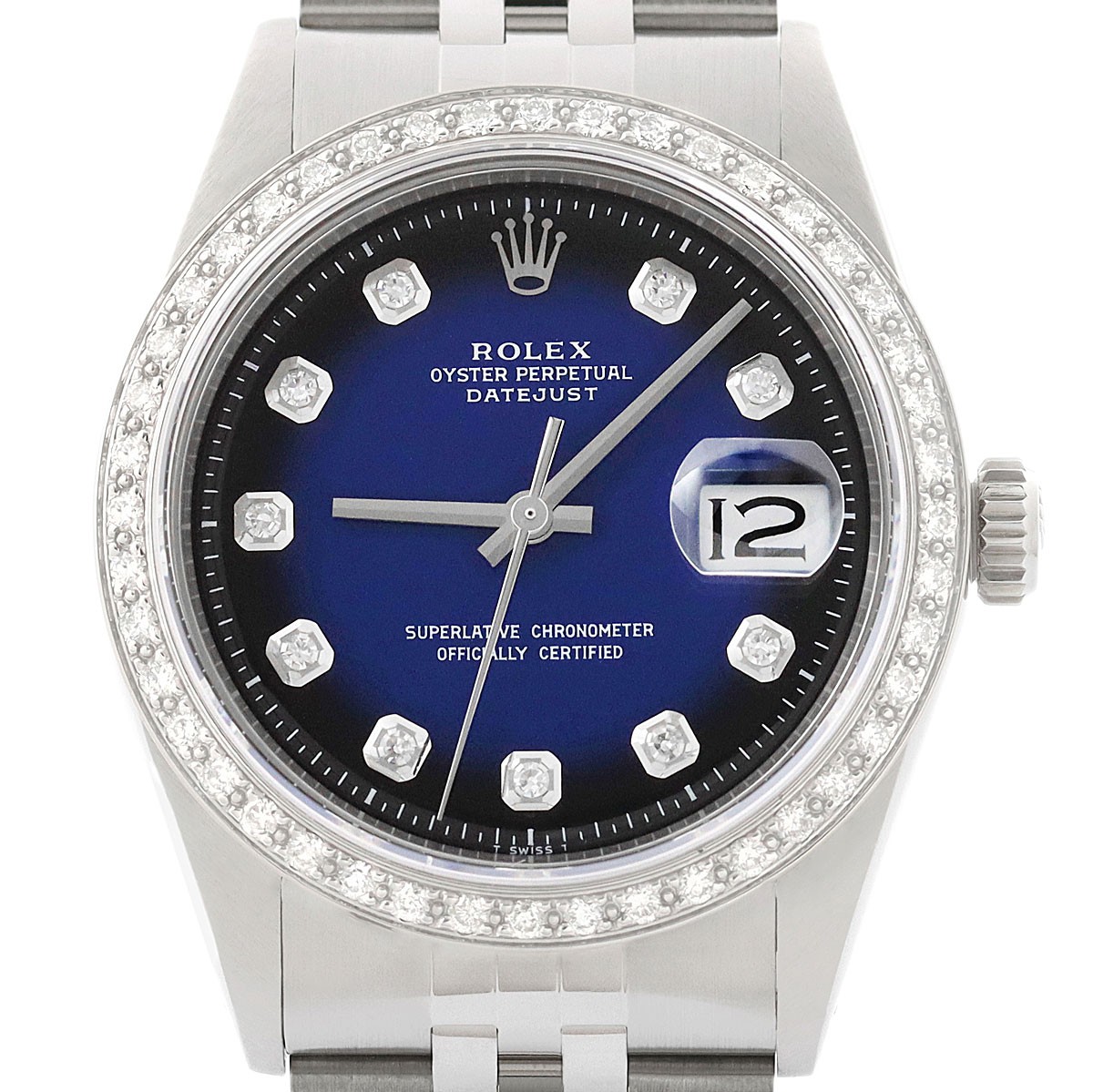 Rolex Datejust Blue Vignette Diamond 18K