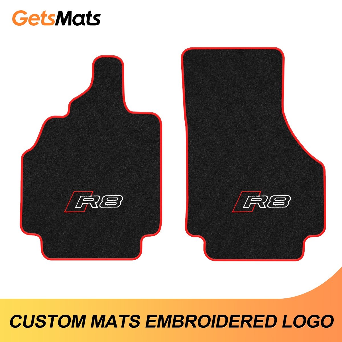 Pet Car Floor Mats Liner Red Edge