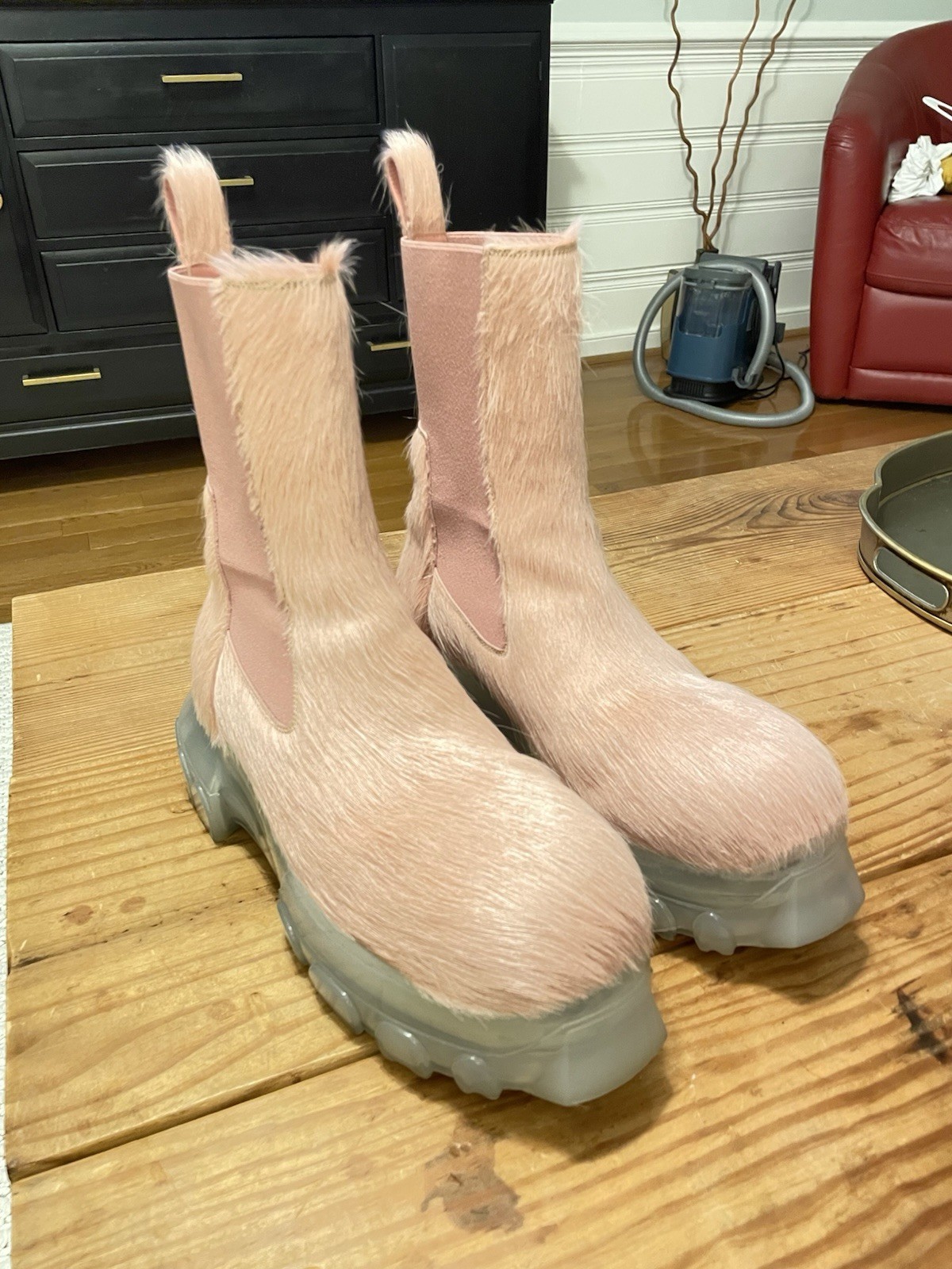 PONY Stivali trattore Rick Owens Beatle Bozo taglia 41 pista geobasket Ramones vintage CH