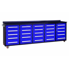 10FT HD Steel Work Bench Tool Storage for Professionals | 25-Drawers&Wheels