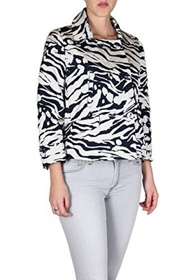 ADD women's jacket casual wear sport coat, navy blue/white, DE 36 (IT 42)