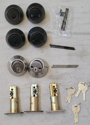 Lot of 3 Reliabilt Double Cylinder Deadbolt Door Locks Locksmith NO WORKING KEYS