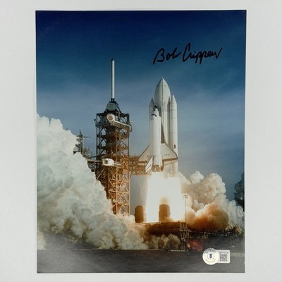 Robert Bob Crippen Space Shuttle Columbia Signed Autographed 8x10 Photo Beckett