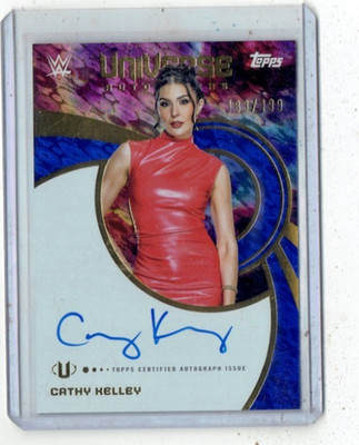 2025 Topps Universe WWE - Universe Autographs Cathy Kelley #UNA-CKE Blue...