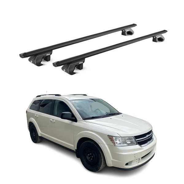 DachträGer GrundtäGer FüR Dodge Journey 2008-2011 5 TüR 90Kg Alu Schwarz 2X ABE-image