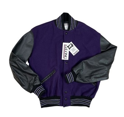 VTG '89 Deadstock DeLong Varsity Wool & Leather Letterman Jacket Mens M USA Made