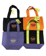 Trader Joe's Halloween Mini Canvas Tote Bags 2025 LIMITED EDITION NWT LOT OF 4