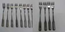 12 VTG Salem 1776 Beaded Edge Stainless COCKTAIL SEAFOOD FORKS 5 3/4"