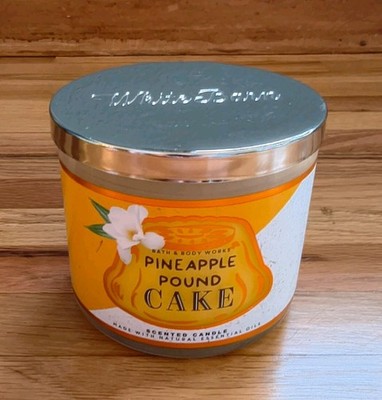 Bath & Body Works PINEAPPLE POUND CAKE 3-Wick Candle 14.5 oz NEW Rare Retired