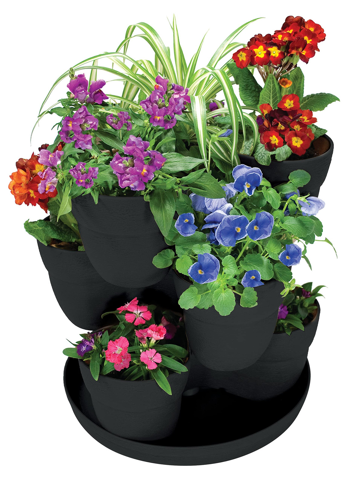 Bloomers Stackable Flower Tower Planter – Holds up to 9 Plants – Great Both I...