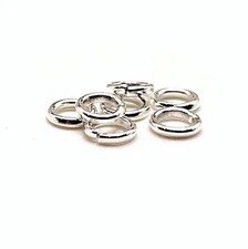 5mm, 18g Silver Plated Open Jump Rings - US Seller