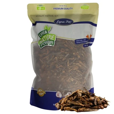 LYRA PET GMBH 1 kg Heuschrecken getrocknet Futter für Vögel Nager Proteinquelle Lyra Pet®