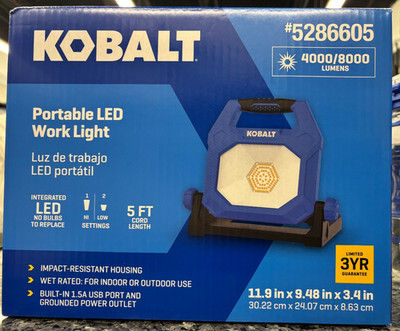 BRAND NEW - Kobalt (5286605) Portable LED Work Light - ON SALE !!