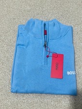HUGO BOSS MENS BRAND NEW HALF ZIP JUMPER FOR MENS