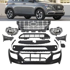 Complete Front Bumper Cover Kit W/Grille For 2020 2023 2024 2025 Hyundai Venue
