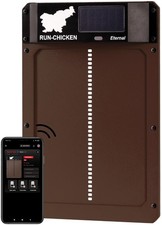 ORIGINAL RUN-CHICKEN Door Solar - Automatic Chicken Coop Door App contol Brown