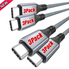 60W USB-C to USB-C Cable Fast Charger TypeC PD Nylon Cord IPhone 17 Samsung LOT