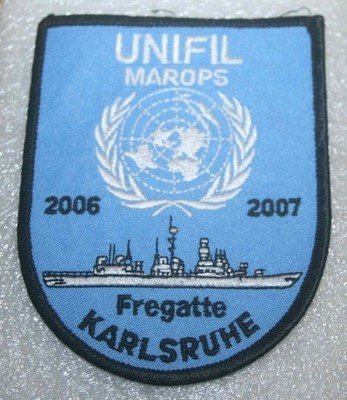 Aufnäher/ Badges UNIFIL MAROPS 2006-2007 Fregatte KARLSRUHE