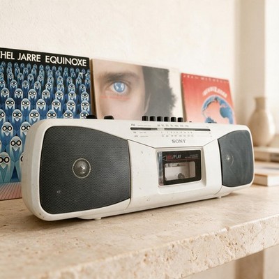 SONY CFS-204S Rare Vintage Radio Cassette Recorder Boombox Serviced Warranty