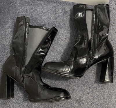 ASOS - Mid Calf Boots - Black Patent AU8