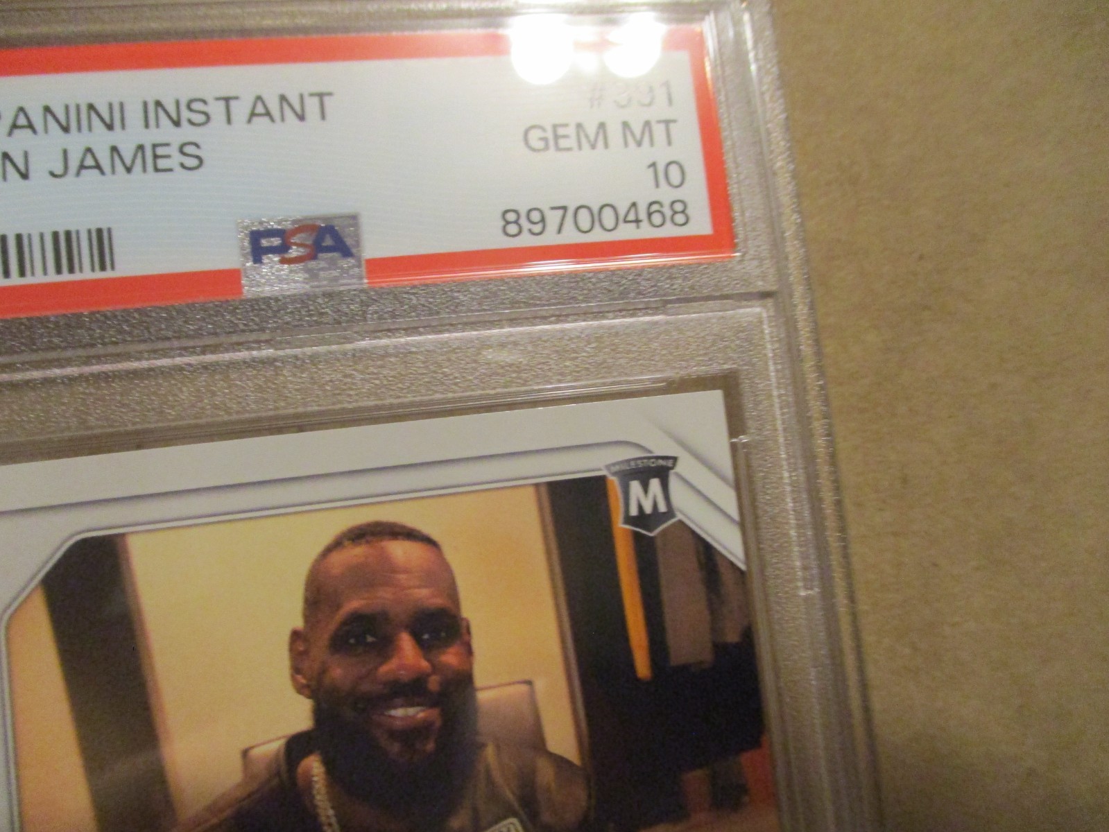 2023-24 PANINI INSTANT LEBRON JAMES #391 ALL TIME SCORING LEADER PSA 10 GEM MINT view 4