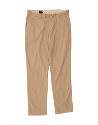 J. CREW Herren Straight Chino Hose W34 L32 Beige Baumwolle QA06