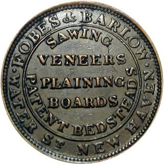 1837 New Haven Connecticut Hard Times Token Forbes & Barlow HT 102 Low 291