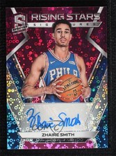 2018 Spectra Rising Stars Signatures Neon Pink Prizm 5/25 Zhaire Smith Auto 7zf