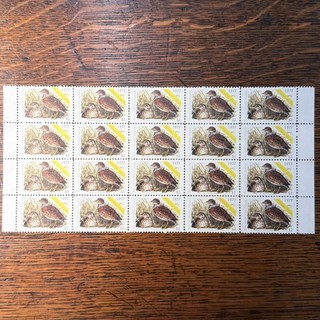 CINDERELLA: HUNTING STAMPS FISH AND WILDLIFE VICTORIA 1977 $2 BLOCK 20 MUH