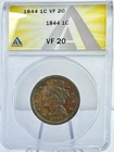 1844-P Large Cent — photo from another recent sale