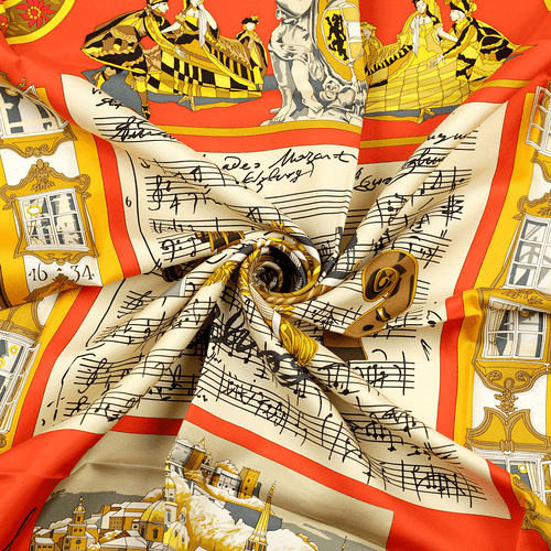 Hermes Scarf SALZBURG 90cm Silk Carre Foulard LOIC DUBIGEON - Picture 4 of 6