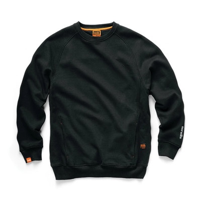 Scruffs Eco Worker Herren schwarz Pull Over Pocket Raglan Sweatshirt
