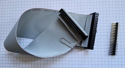 Flachbandkabel 40-polig, mit Steckern + 1x Stiftleiste, für Raspberry Pi 4 ö. ä.