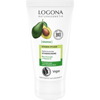 Logona NOURISH zellerneuernde Vitamincreme mit Bio-Avocado + Vitamin E   50 ml