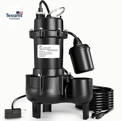 #ad 1HP 6600 GPH Submersible Sewage Pump Heavy Duty Cast Iron Effluent Pump with Au $231.71