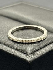 EUC Sterling Silver Cubic Zirconia Eternity Band Size 6.25 D7